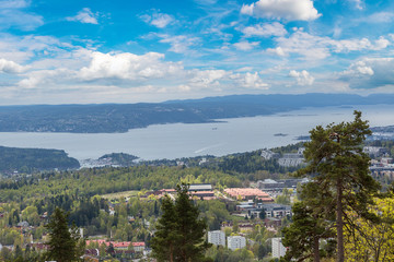 Fototapeta na wymiar Aerial view of Oslo in Norway