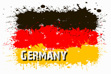 Flag of Germany from blots of paint