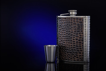 Hip flask  for whisky or cognac.