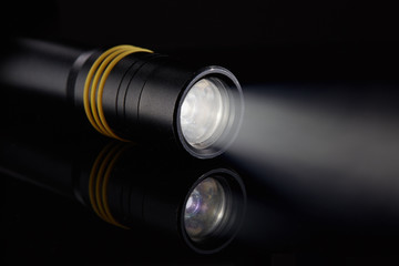 LED flashlight with ray light.