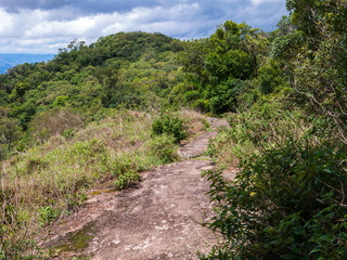 Rock trail in brazilian mountain