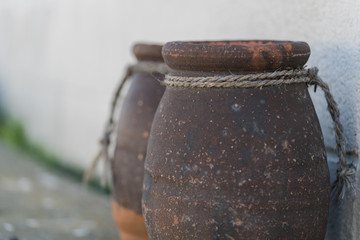 漁村の風景（たこつぼ）