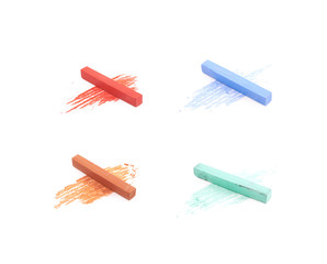 Pastel crayon chalk isolated