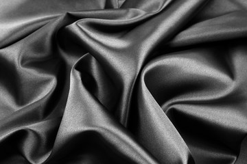 Black silk fabric