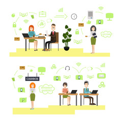Banking concept vector illustration in flat style