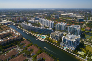 Aerial image of Aventura Florida waterfront