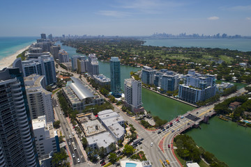 Stock photo aerial miami beach 63rd Street