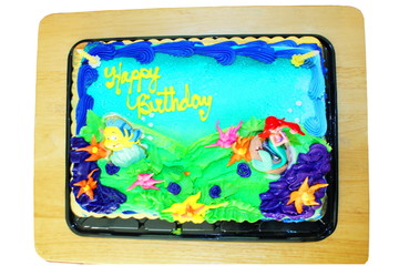 Colorful kids birthday cake