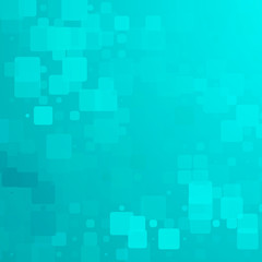 Turquoise green glowing rounded tiles background