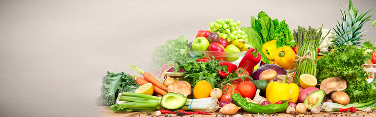 Vegetables and fruits.