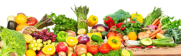 Vegetables and fruits.