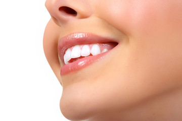 Naklejka premium Beautiful woman smile.