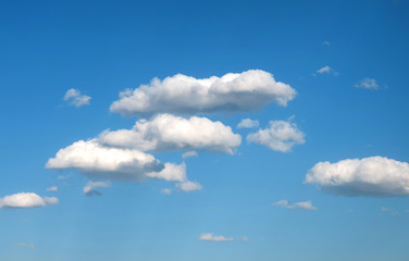 Blue sky with cloud closeup