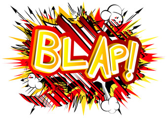 Blap! - Vector illustrated comic book style expression.