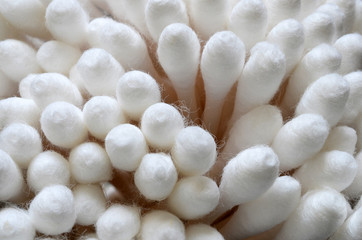 White Cotton Swab Close Up