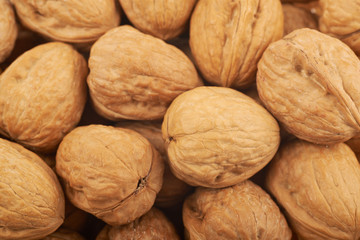Surface coated with walnuts