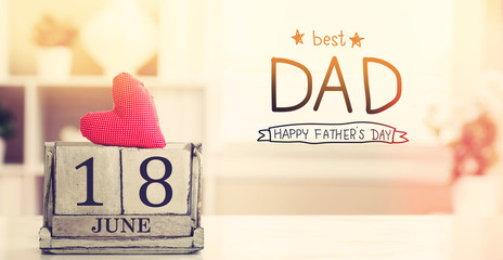 18 June Best Dad message with calendar