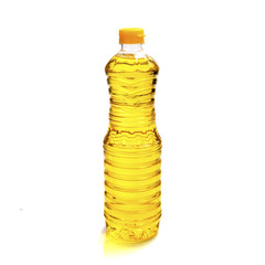 oil bottle plastic isolated on white background