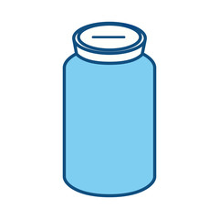 glass bottle to save cash money, vector illustration