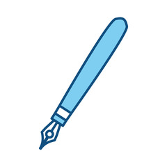 cute luxury pen object to write, vector illustration