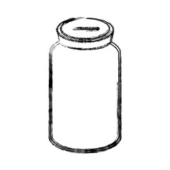 figure glass bottle to save cash money, vector illustration