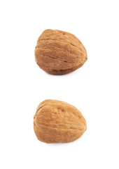 Single walnut isolated