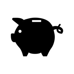 contour, save money inside pig in the home, vector illustration