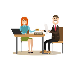 Bank people concept vector illustration in flat style