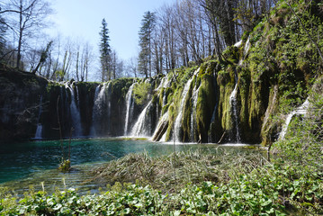beautiful landscape along the way in Plitvice lake national park