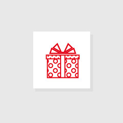 Gift box with a bow.