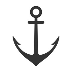 Silhouette anchor illustration