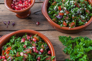 Tabbouleh salad, lebanese food