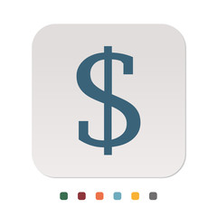 Papier Icon - Dollar Währung