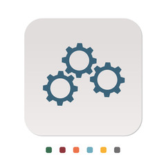 Papier Icon - Zahnräder