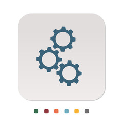 Papier Icon - Zahnräder Mechanismus