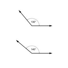 Angles in Degrees , Geometry math signs symbols
