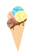 ice cream isolated on white. vector illustration