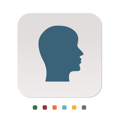 Papier Icon - Kopf Profil