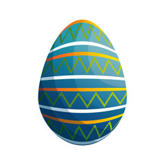 easter egg icon over white background. colorful design. vector illustration
