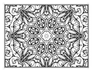 Ethnic decorative pattern coloring page