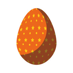 easter egg icon over white background. colorful design. vector illustration