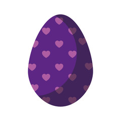 easter egg icon over white background. colorful design. vector illustration