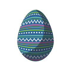 easter egg icon over white background. colorful design. vector illustration