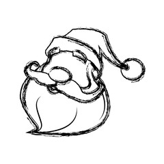 face of santa claus. merry christmas character vector illustration