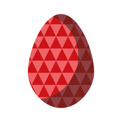 easter egg icon over white background. colorful design. vector illustration