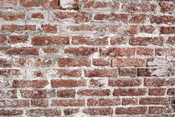 Old red brick wall textures and backgrounds