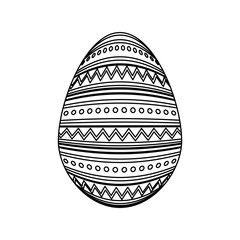 easter egg icon over white background. vector illustration