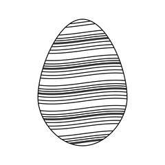 easter egg icon over white background. vector illustration