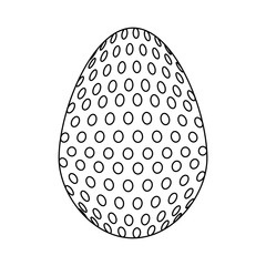 easter egg icon over white background. vector illustration