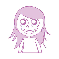 cute little girl character vector illustration design